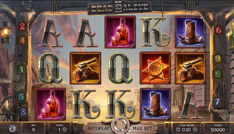 check dead or alive slot machine interface