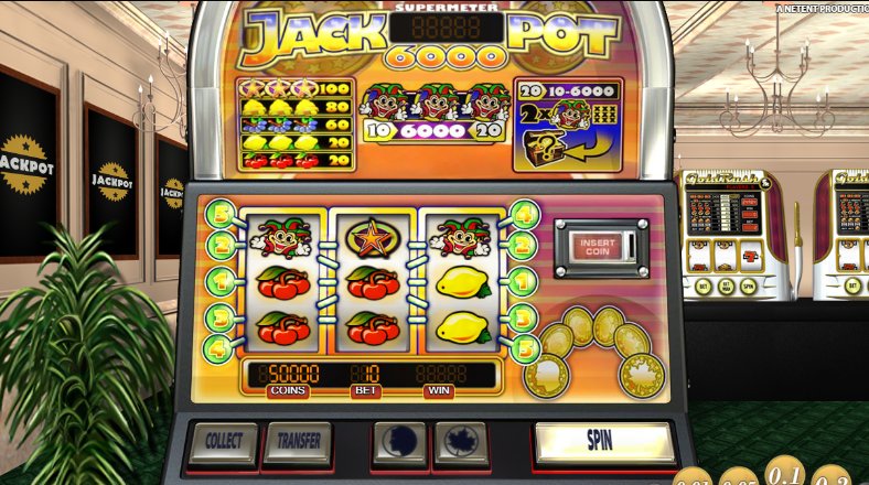 jackpot 6000 game interface