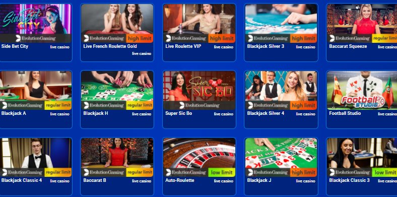 check live casino games at all british casino
