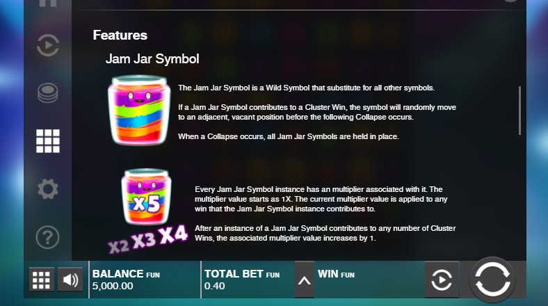 game features of jammin jars video slot