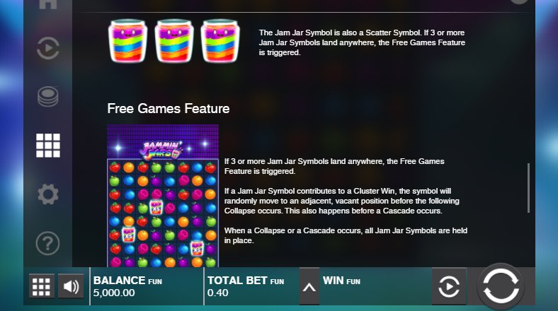 free game features of jammin jars slot