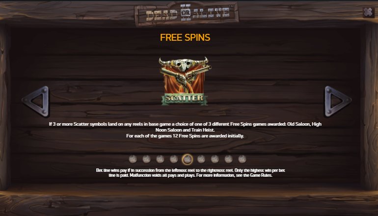 free spins dead or alive video slot