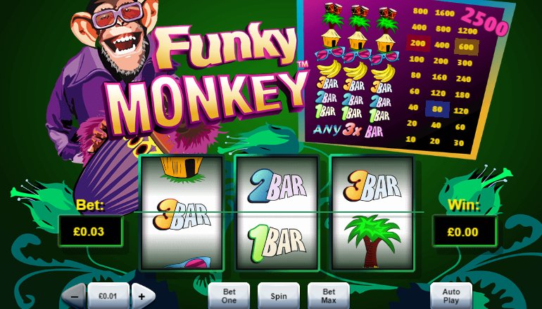 funky monkey slot machine interface to check