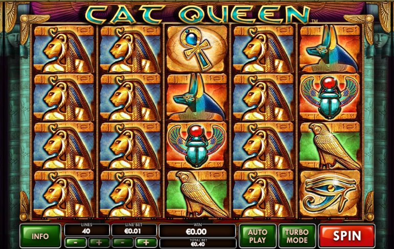 cat queen slot interface