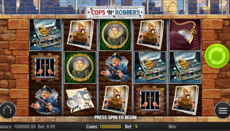 cops and robbers slot interface