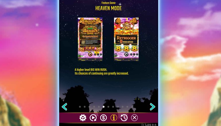 heaven mode in dreams of gold video slot