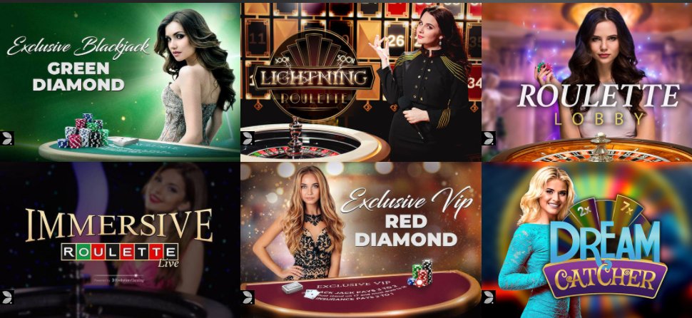 check collection of live games at casino cruise