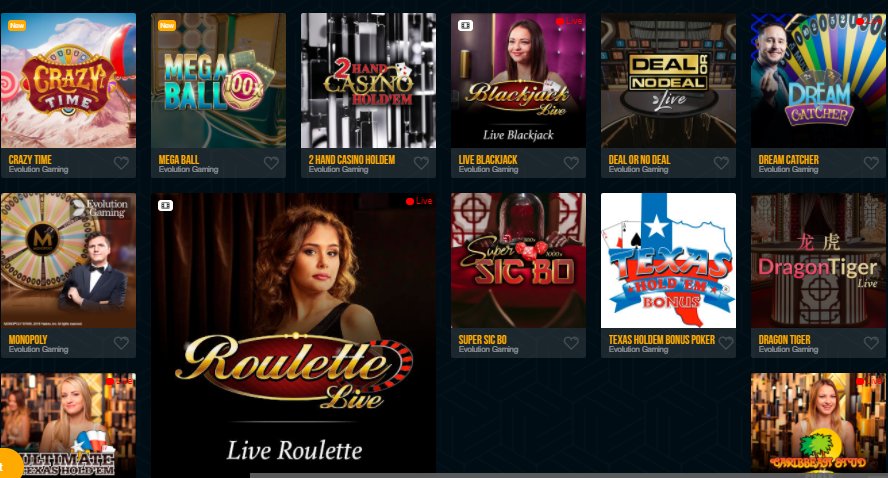 check live casino games at dream vegas