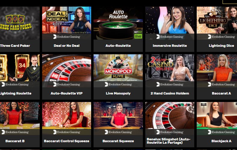 find a collection of live casino games at hyper casino