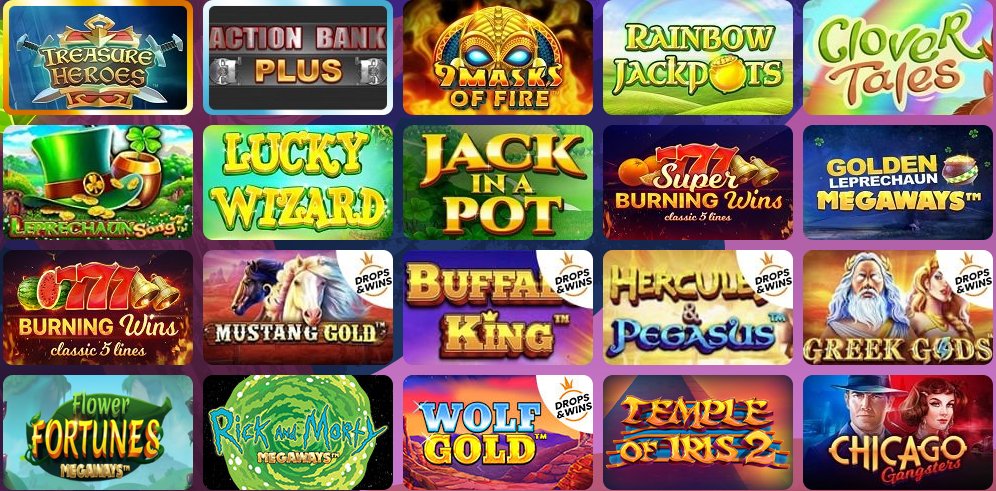 a range of slots at Slots Animal