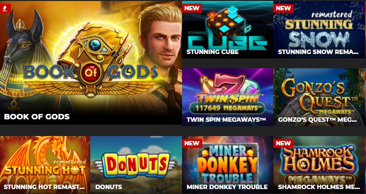 list of video slots and table games at energycasino