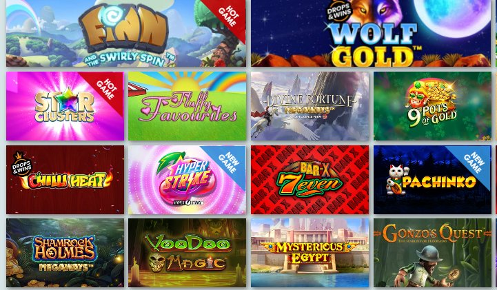 slots collection on pots of luck casino