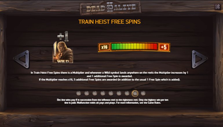 train heist dead or alive slot game