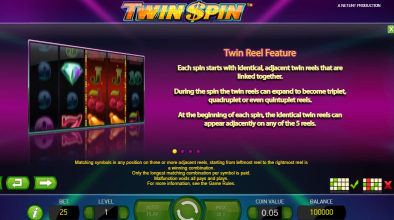 twin spin reel feature