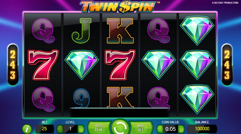 check twin spin game grid
