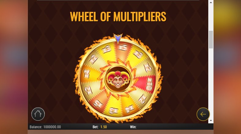 wheel of multipliers in fire joker video slot