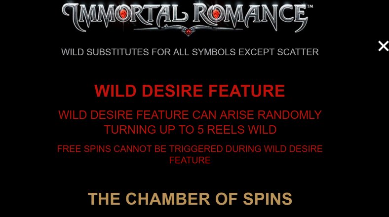 immortal romance wild symbol
