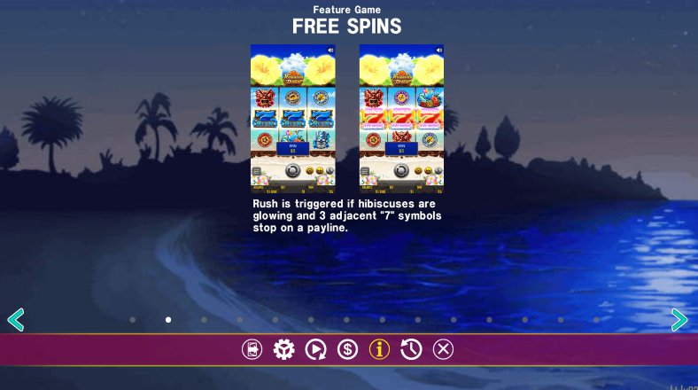 free spins feature in hawaiian dream slot