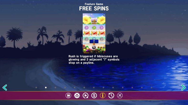 free spins feature in hawaiian dream xmas slot machine