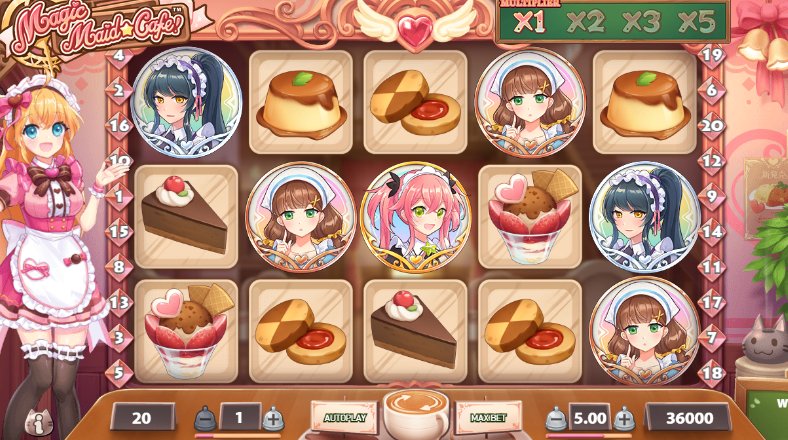 magic maid cafe game interface to check