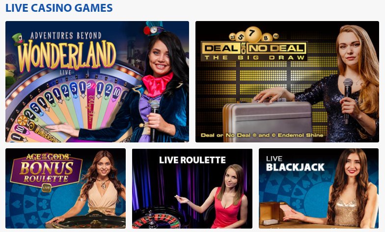 live casino games that are available at bgo