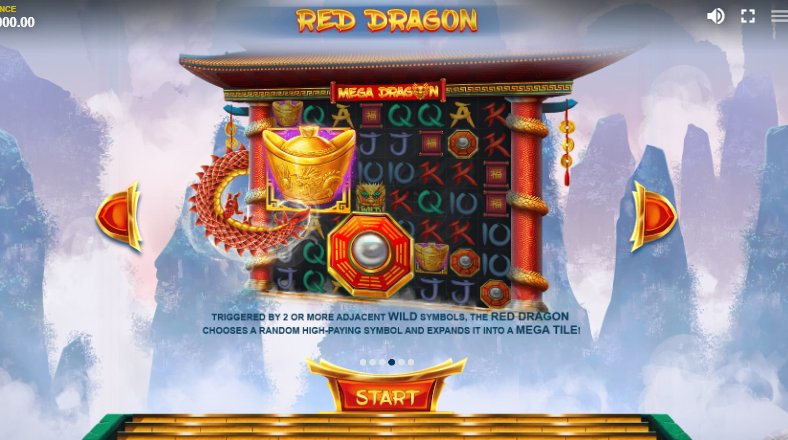 red dragon feature in mega dragon video slot