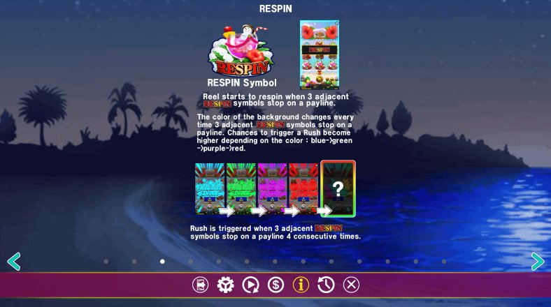 respin option in hawaiian dream xmas slot