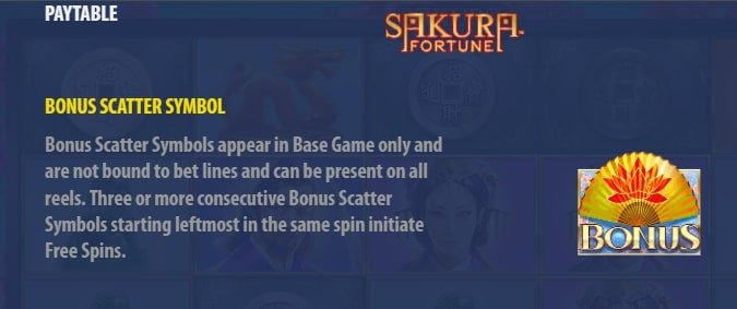 Sakura Fortune Slot Bonus Scatter Symbol