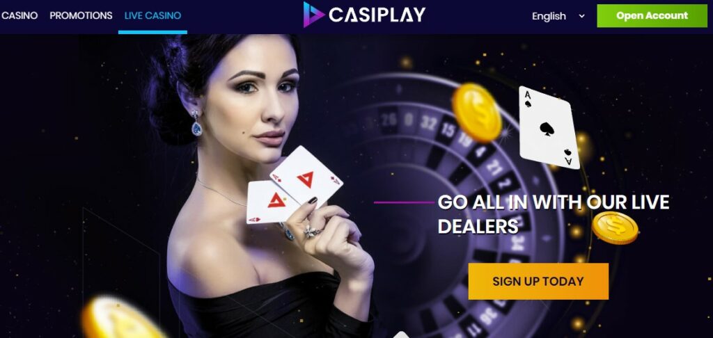 live casino banner at casiplay casino