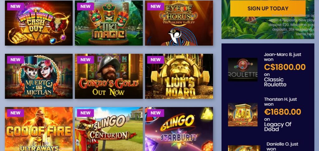 check the main video slots at casiplay