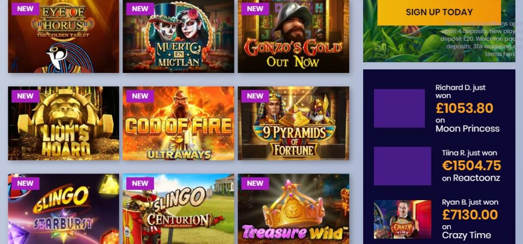 find newest slot machines presented on Casiplay website
