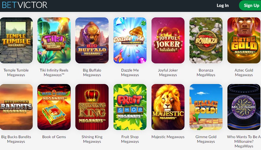 betvictor provides big time gaming video slots