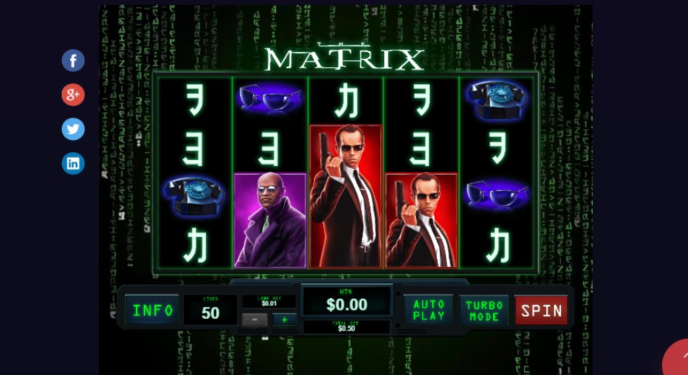 play matrix slot game developed by playtech