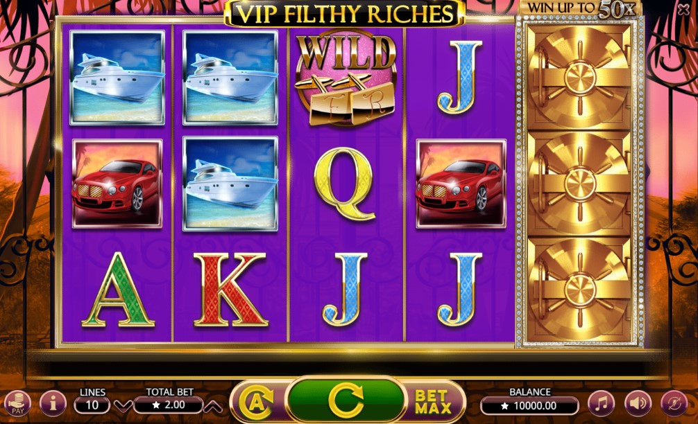 vip filthy riches video slot by booming games