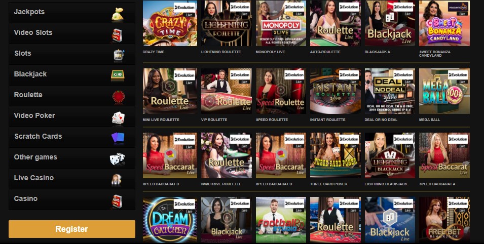 find out more titles of live casino games at videoslots