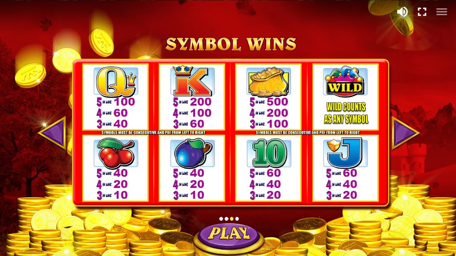 symbol winnings in reel king mega slot 
