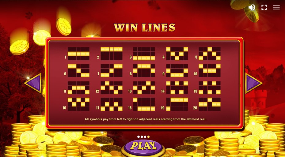 check out the win lines ever possible before playing Reel King Mega slot